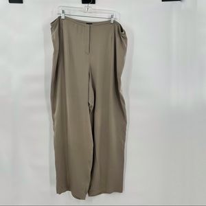 Eileen Fisher Tan Wide-Leg Trousers